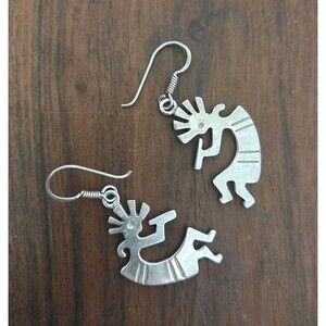 Native American Kokopelli Earrings 925 Sterling Silver Approx 10g Southwestern